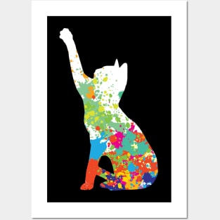 Cute Cat Watercolor Cat Lover Posters and Art